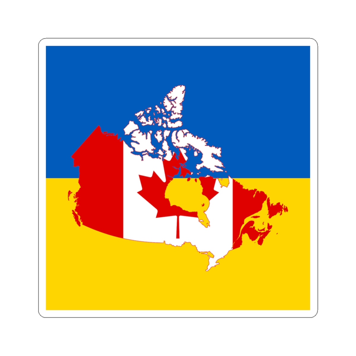 Ukrainian-Canadian - 3" x 3" Kiss-Cut Sticker