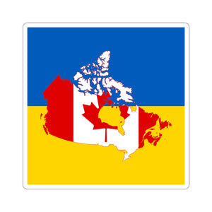 Ukrainian-Canadian - 3" x 3" Kiss-Cut Sticker