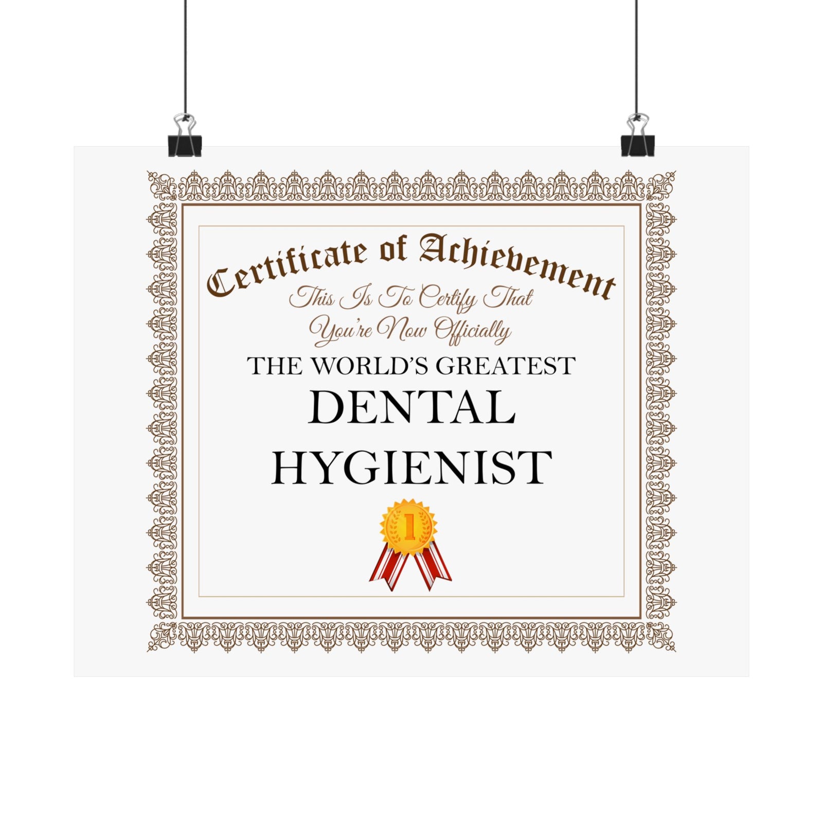 World's Greatest Dental Hygienist - 14 in x 11 in Matte Poster
