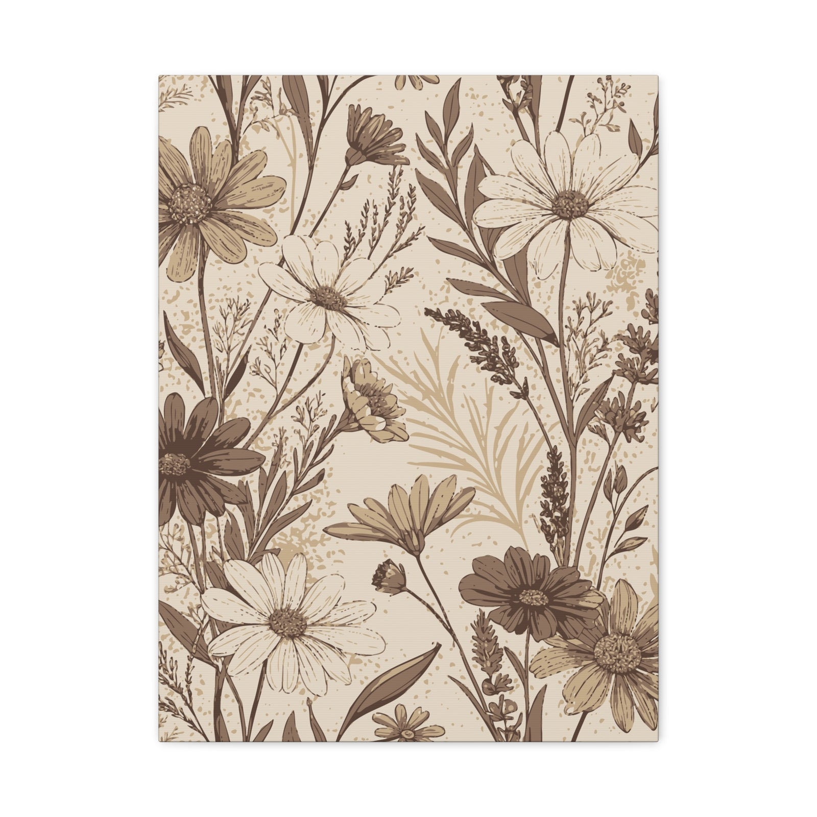 Wildflowers Pattern 076 - 18 in x 24 in Matte Canvas, Stretched, 1.25 in