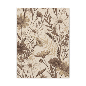 Wildflowers Pattern 076 - 18 in x 24 in Matte Canvas, Stretched, 1.25 in