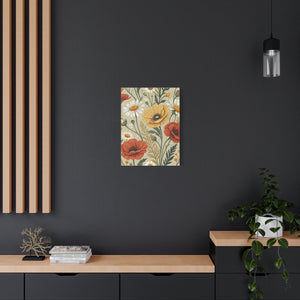 Wildflowers Pattern 044 - 18 in x 24 in Matte Canvas, Stretched, 1.25 in