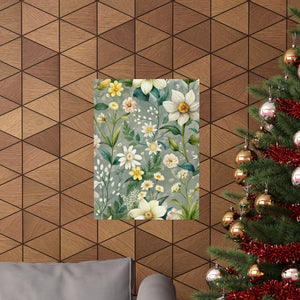 Folk Floral Pattern, Alpine Inspired 02 - 18 in x 24 in Matte Poster