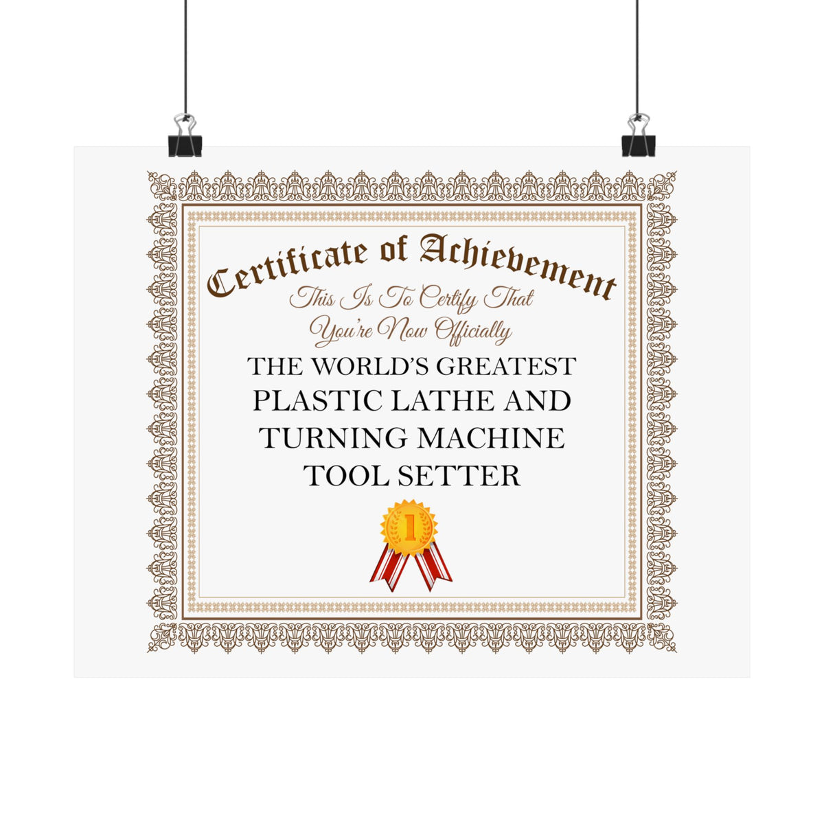 World's Greatest Plastic Lathe and Turning Machine Tool Setter - 14 in x 11 in Matte Poster