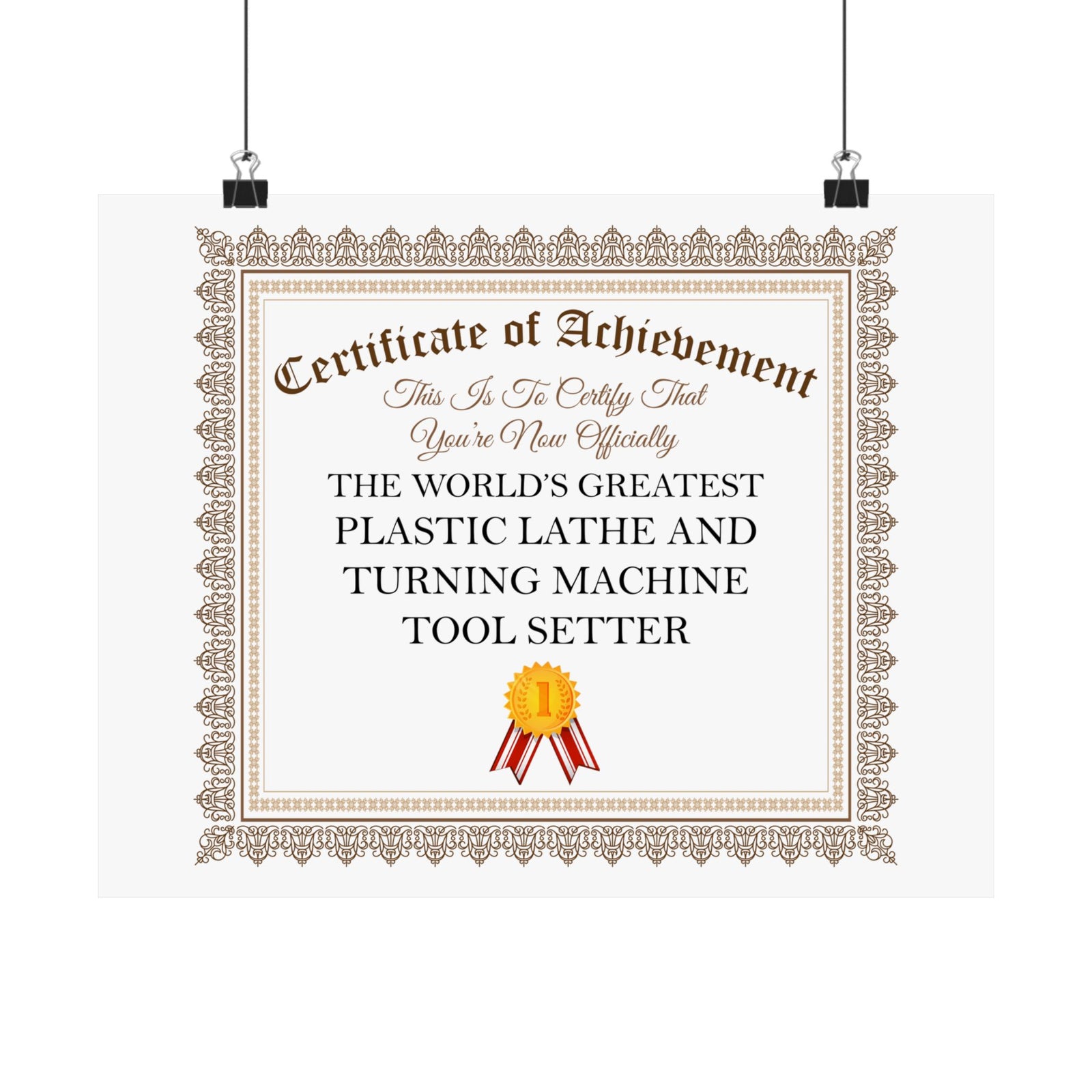 World's Greatest Plastic Lathe and Turning Machine Tool Setter - 14 in x 11 in Matte Poster