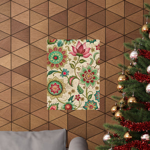 Folk Floral Pattern, Indian Inspired 01 - 18 in x 24 in Matte Poster