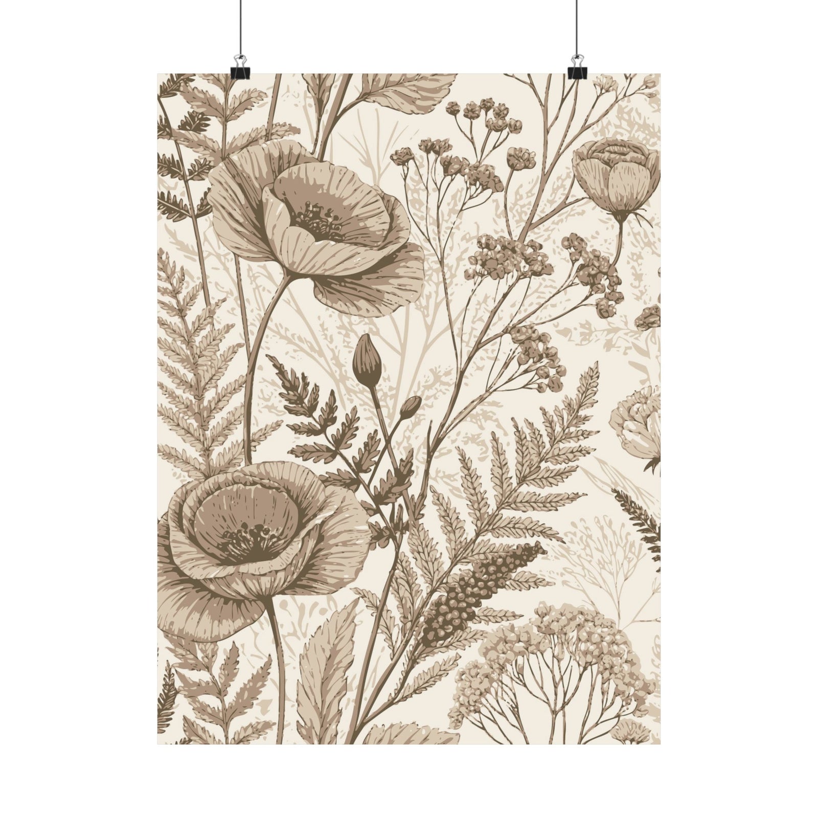 Wildflowers Pattern 156 - 18 in x 24 in Matte Poster