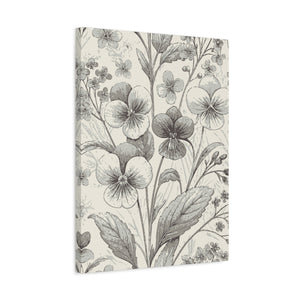 Wildflowers Pattern 159 - 18 in x 24 in Matte Canvas, Stretched, 1.25 in