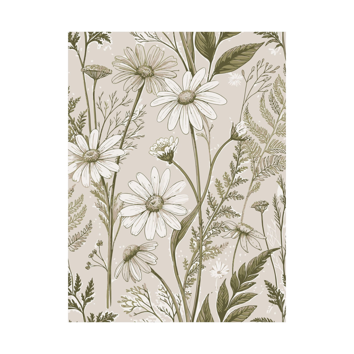 Wildflowers Pattern 085 - 18 in x 24 in Matte Poster