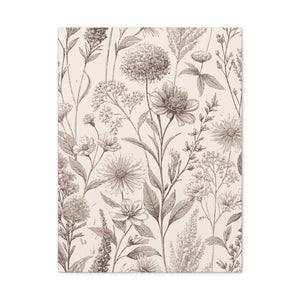 Wildflowers Pattern 120 - 18 in x 24 in Matte Canvas, Stretched, 1.25 in