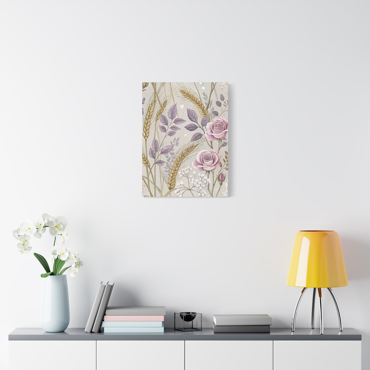 Wildflowers Pattern 049 - 18 in x 24 in Matte Canvas, Stretched, 1.25 in