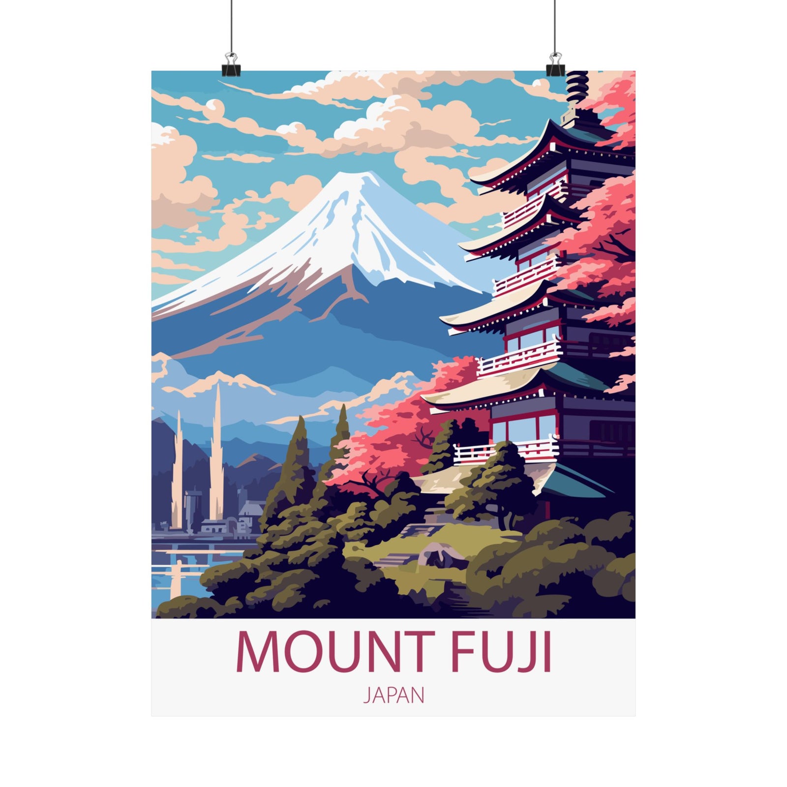 Famous Travel Destinations - Mount Fuji, Japan - 18 in x 24 in Matte Poster