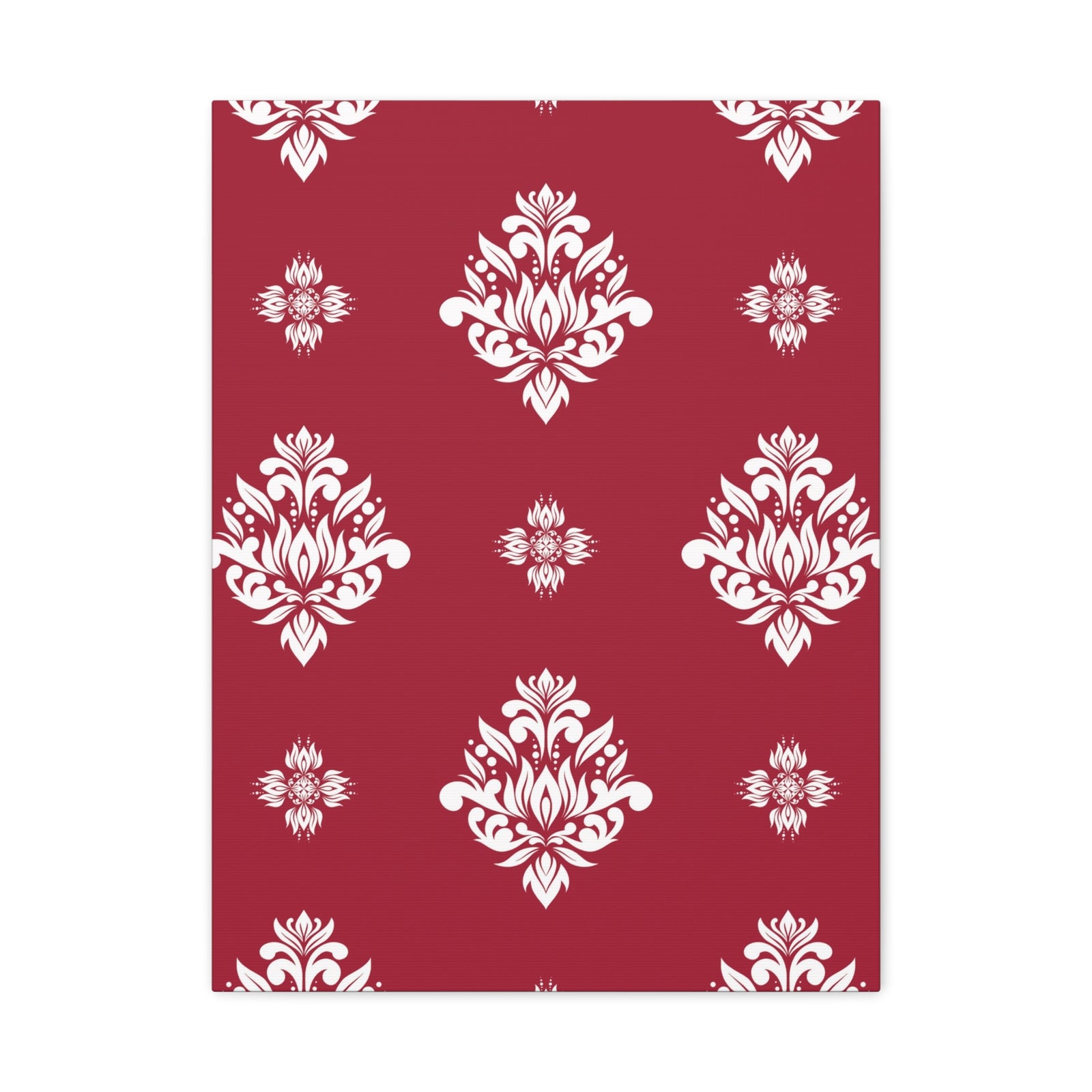 Damask Pattern 004 - 18 in x 24 in Matte Canvas, Stretched, 1.25 in