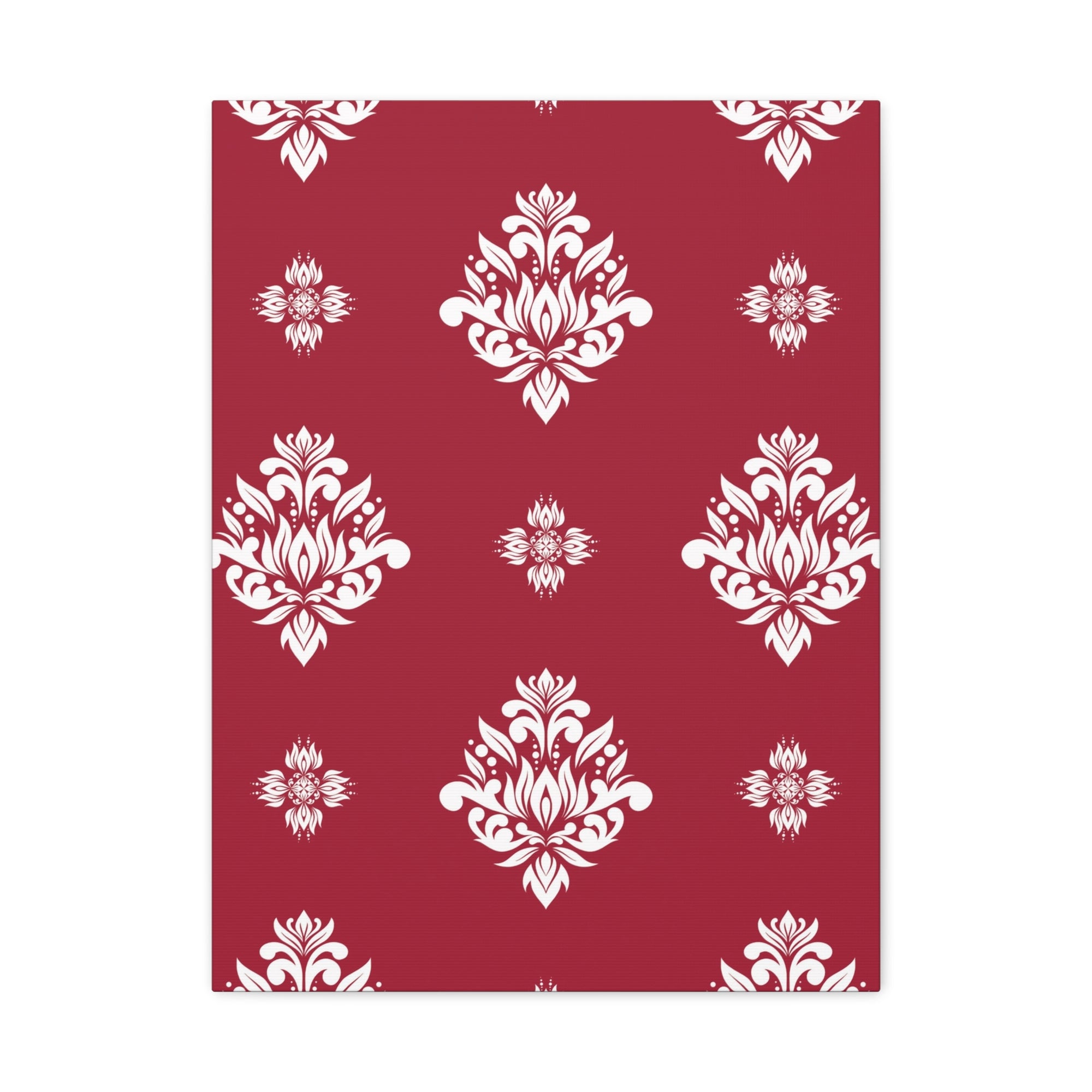 Damask Pattern 004 - 18 in x 24 in Matte Canvas, Stretched, 1.25 in