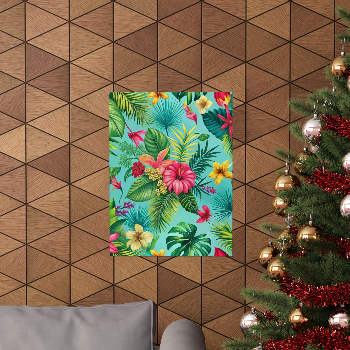 Folk Floral Pattern, Brazilian Inspired 04 - 18 in x 24 in Matte Poster