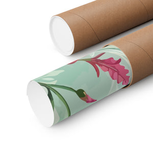 Folk Floral Pattern, Balinese Inspired 04 - 18 in x 24 in Matte Poster