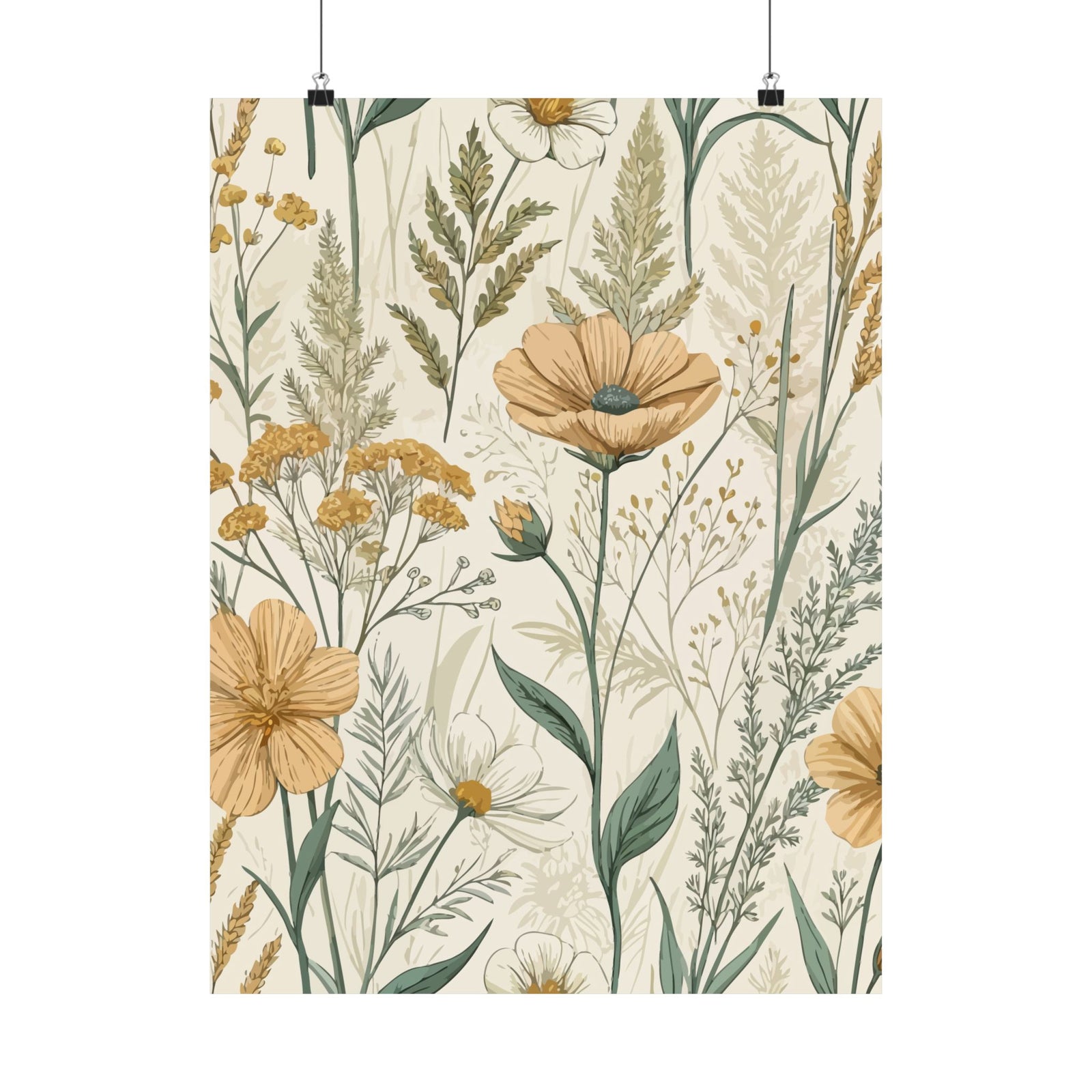 Wildflowers Pattern 162 - 18 in x 24 in Matte Poster