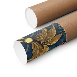 Folk Floral Pattern, Iranian Inspired 01 - 18 in x 24 in Matte Poster