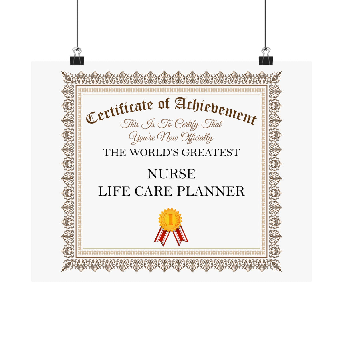 World's Greatest Nurse Life Care Planner - 14 in x 11 in Matte Poster