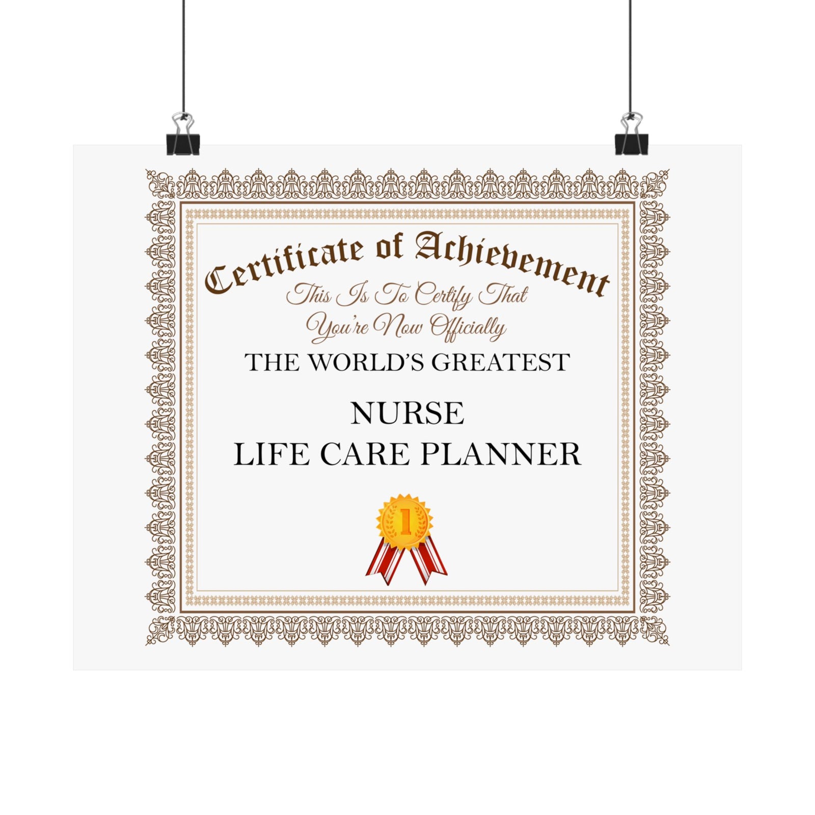 World's Greatest Nurse Life Care Planner - 14 in x 11 in Matte Poster