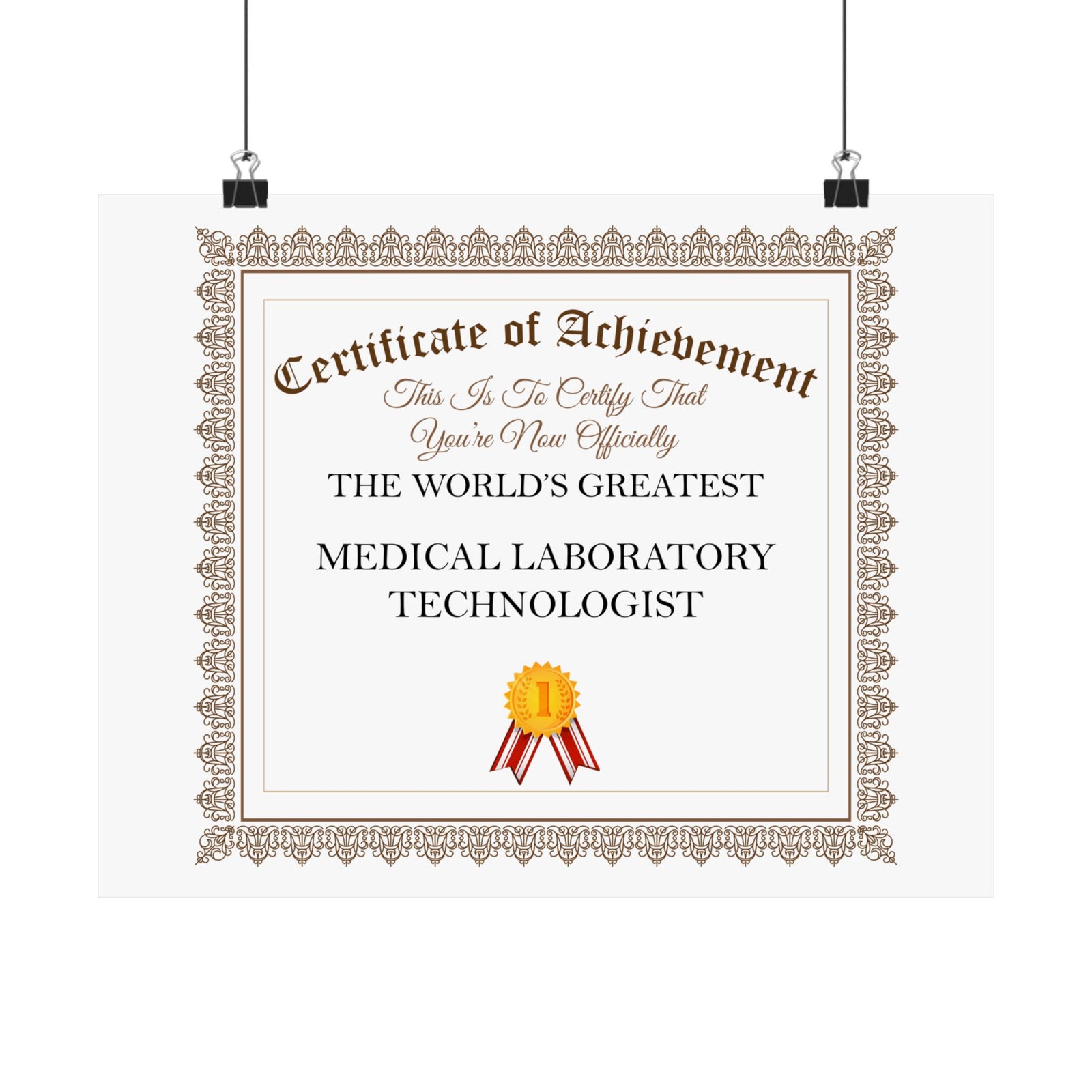 World's Greatest Medical Laboratory Technologist - 14 in x 11 in Matte Poster