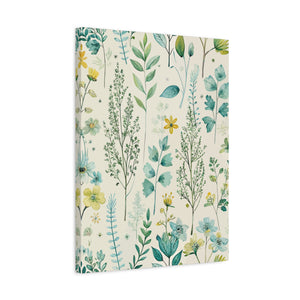 Folk Floral Pattern, Finnish Inspired 02 - 18 in x 24 in Matte Canvas, Stretched, 1.25 in