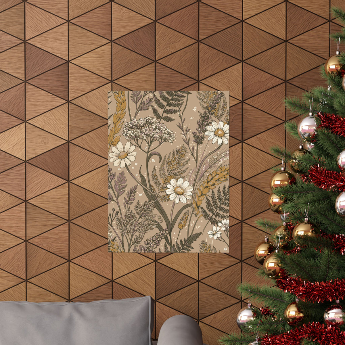 Wildflowers Pattern 080 - 18 in x 24 in Matte Poster
