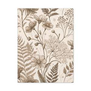 Wildflowers Pattern 116 - 18 in x 24 in Matte Canvas, Stretched, 1.25 in