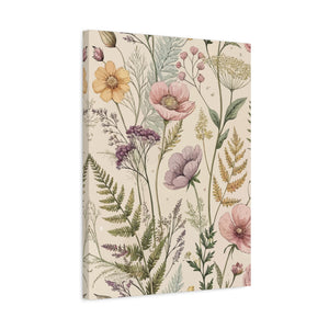Wildflowers Pattern 052 - 18 in x 24 in Matte Canvas, Stretched, 1.25 in