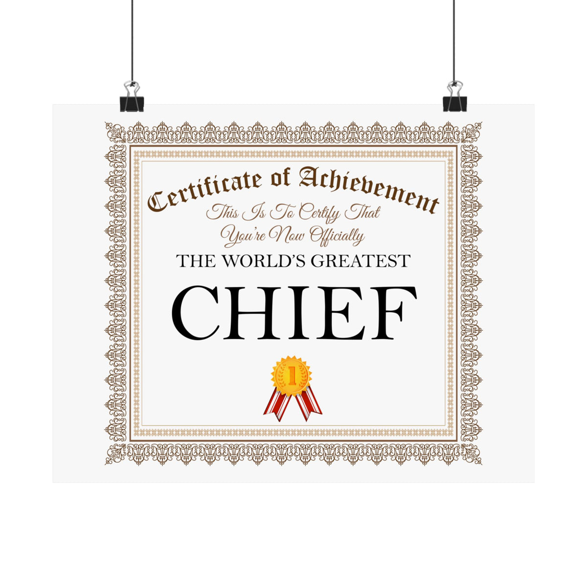 World's Greatest Chief - 14 in x 11 in Matte Poster