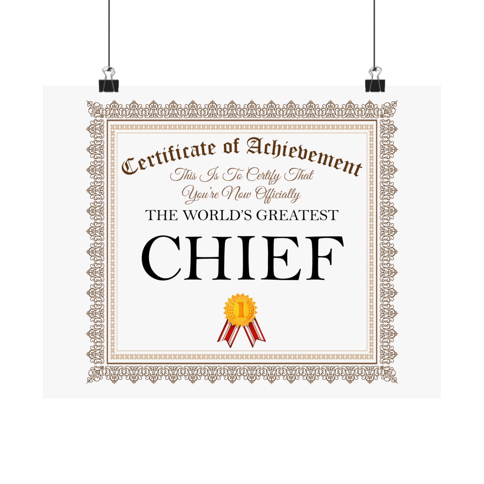 World's Greatest Chief - 14 in x 11 in Matte Poster