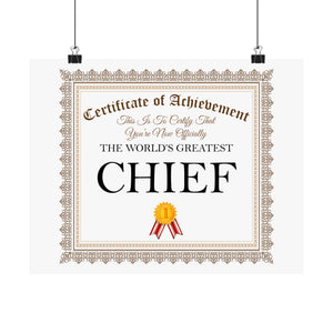World's Greatest Chief - 14 in x 11 in Matte Poster