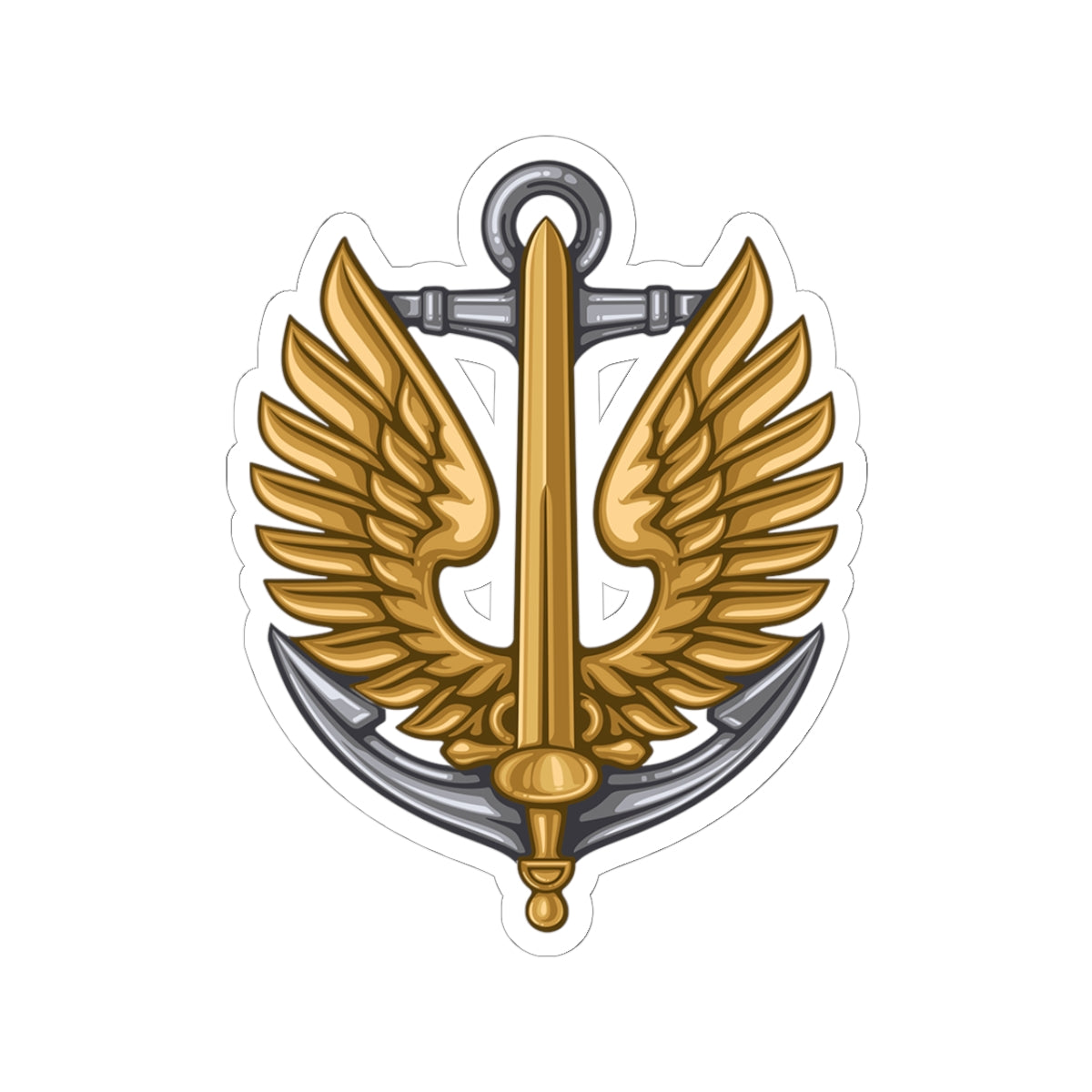 Ukrainian Marine Corps - 3" x 3" Kiss-Cut Sticker