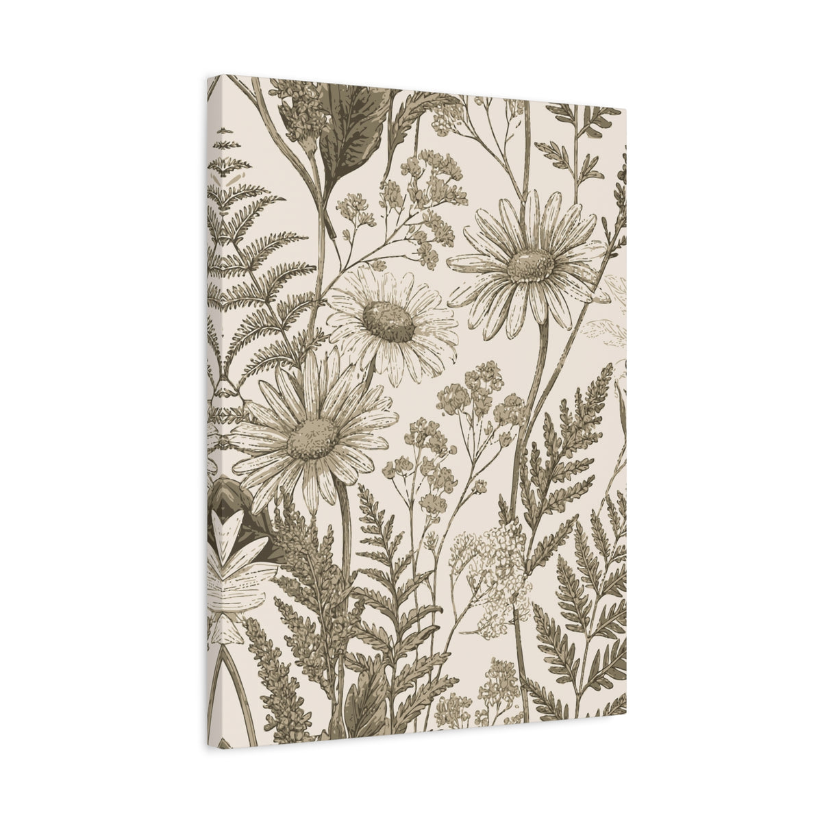Wildflowers Pattern 175 - 18 in x 24 in Matte Canvas, Stretched, 1.25 in