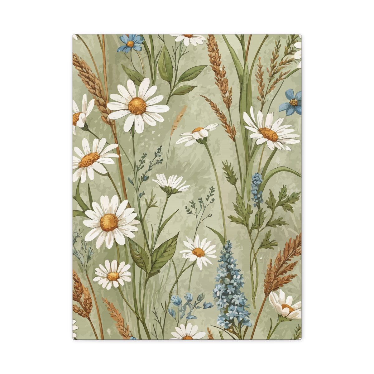 Wildflowers Pattern 168 - 18 in x 24 in Matte Canvas, Stretched, 1.25 in
