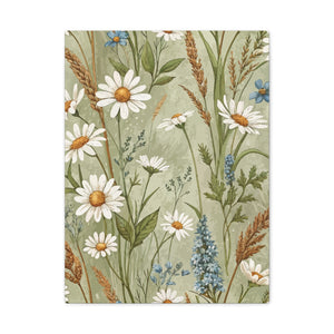 Wildflowers Pattern 168 - 18 in x 24 in Matte Canvas, Stretched, 1.25 in
