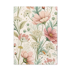 Wildflowers Pattern 151 - 18 in x 24 in Matte Canvas, Stretched, 1.25 in