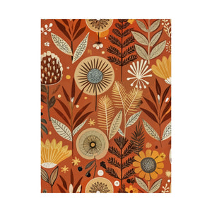 Folk Floral Pattern, African Inspired 02 - 18 in x 24 in Matte Poster