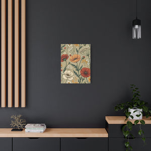 Wildflowers Pattern 140 - 18 in x 24 in Matte Canvas, Stretched, 1.25 in