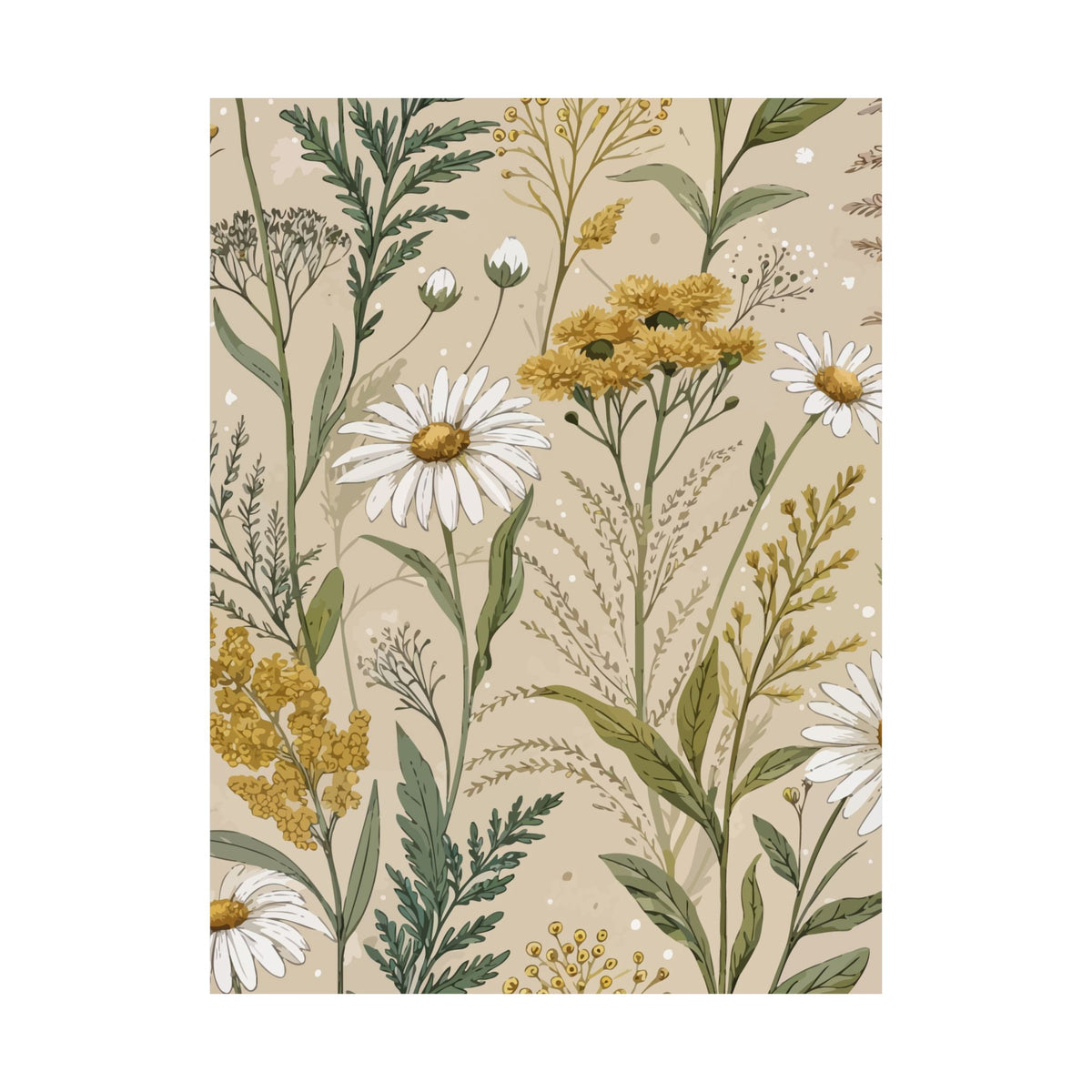 Wildflowers Pattern 138 - 18 in x 24 in Matte Poster