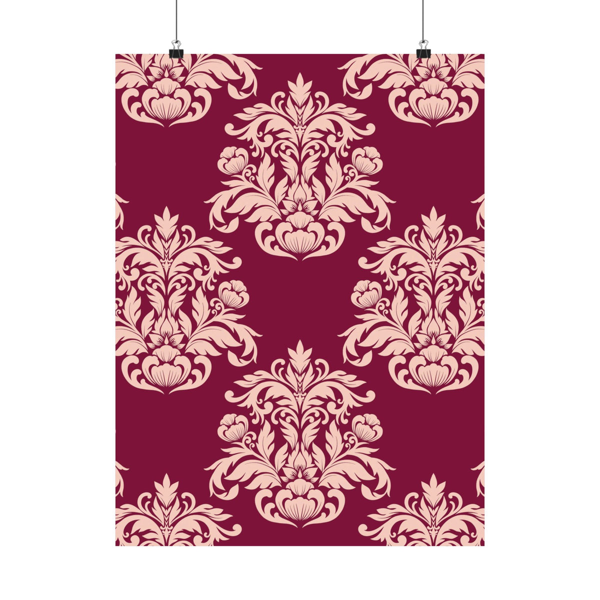 Damask Pattern 021 - 18 in x 24 in Matte Poster