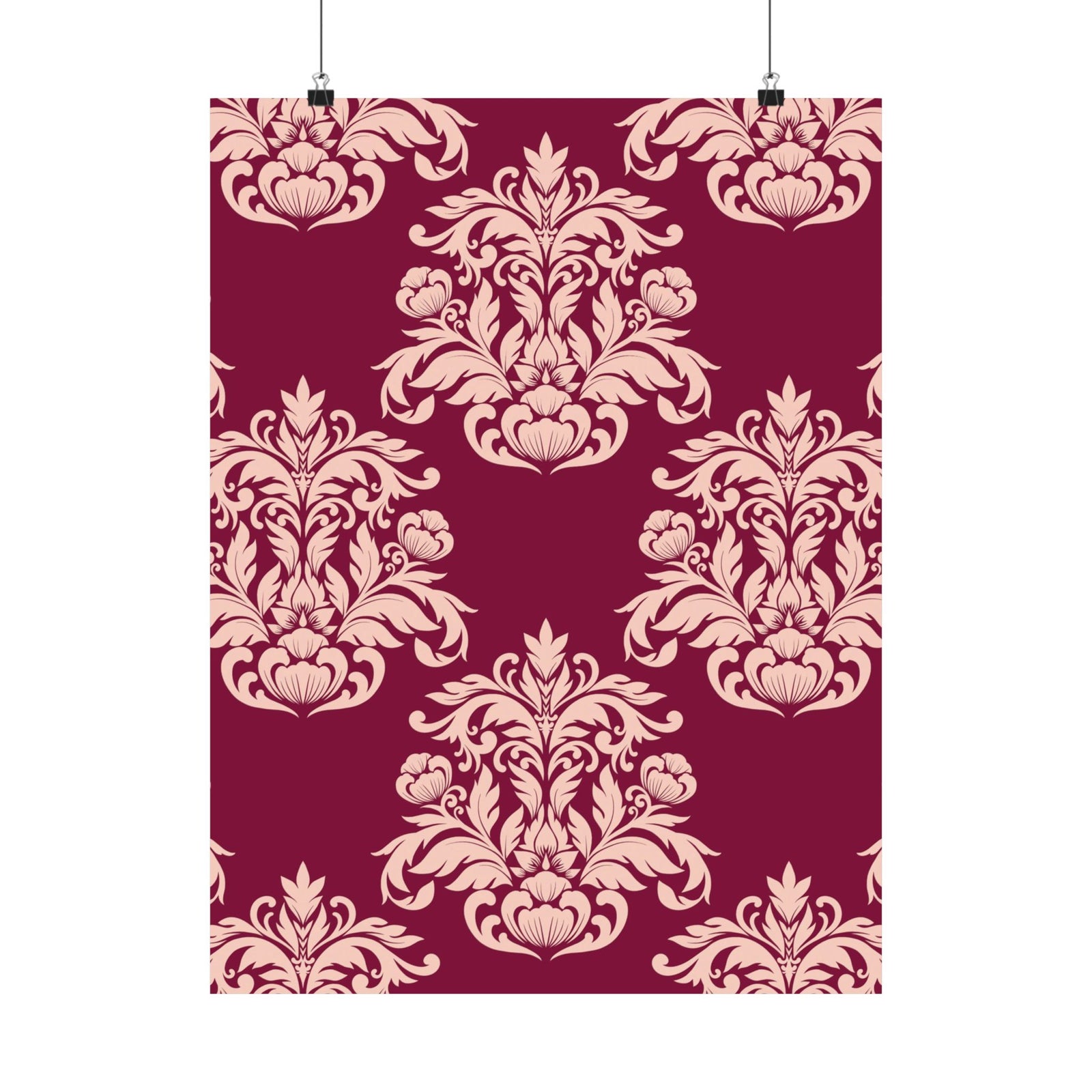 Damask Pattern 021 - 18 in x 24 in Matte Poster