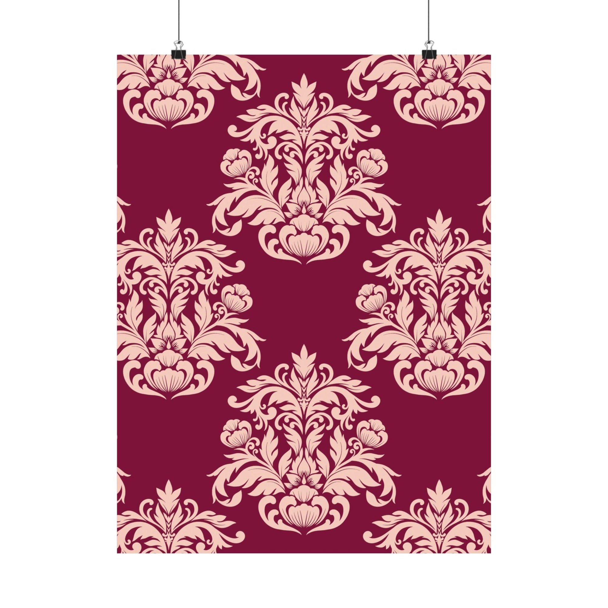 Damask Pattern 021 - 18 in x 24 in Matte Poster