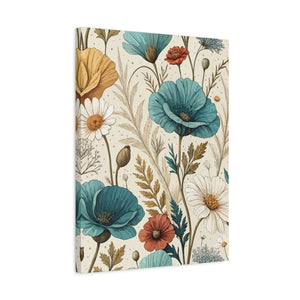 Wildflowers Pattern 074 - 18 in x 24 in Matte Canvas, Stretched, 1.25 in