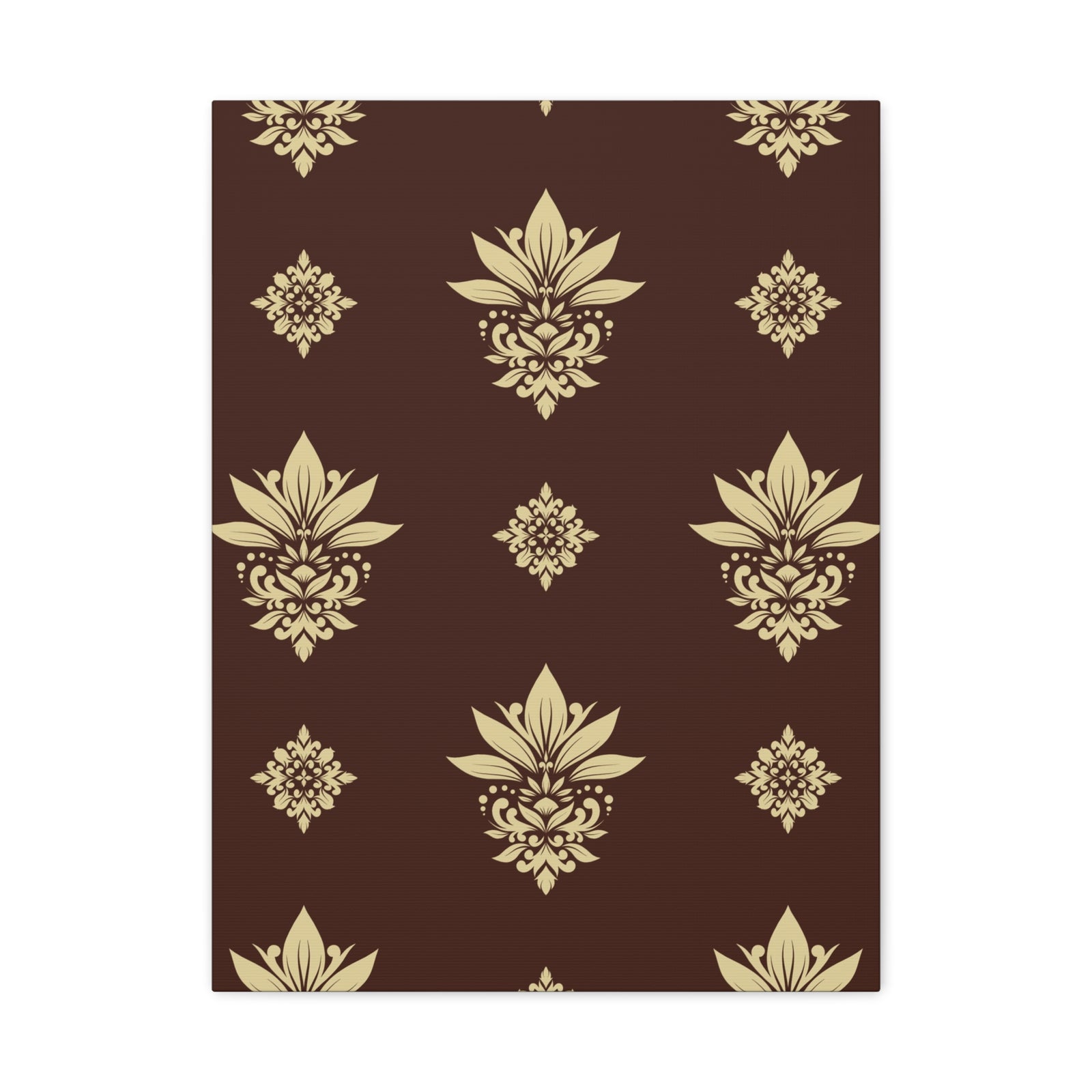 Damask Pattern 002 - 18 in x 24 in Matte Canvas, Stretched, 1.25 in