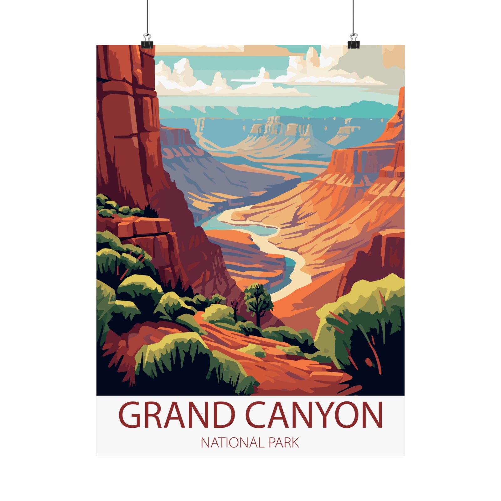 Famous Travel Destinations - Grand Canyon National Park, Arizona - 18 in x 24 in Matte Poster