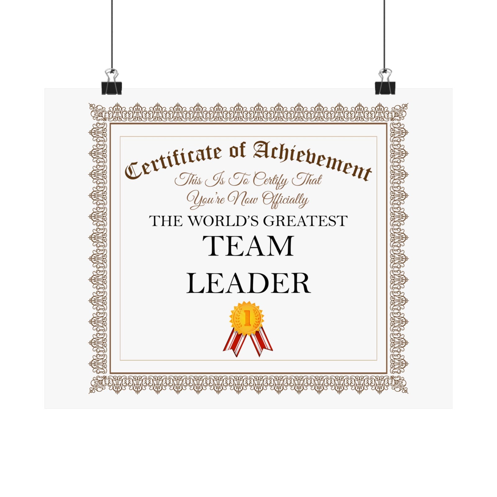 World's Greatest Team Leader - 14 in x 11 in Matte Poster