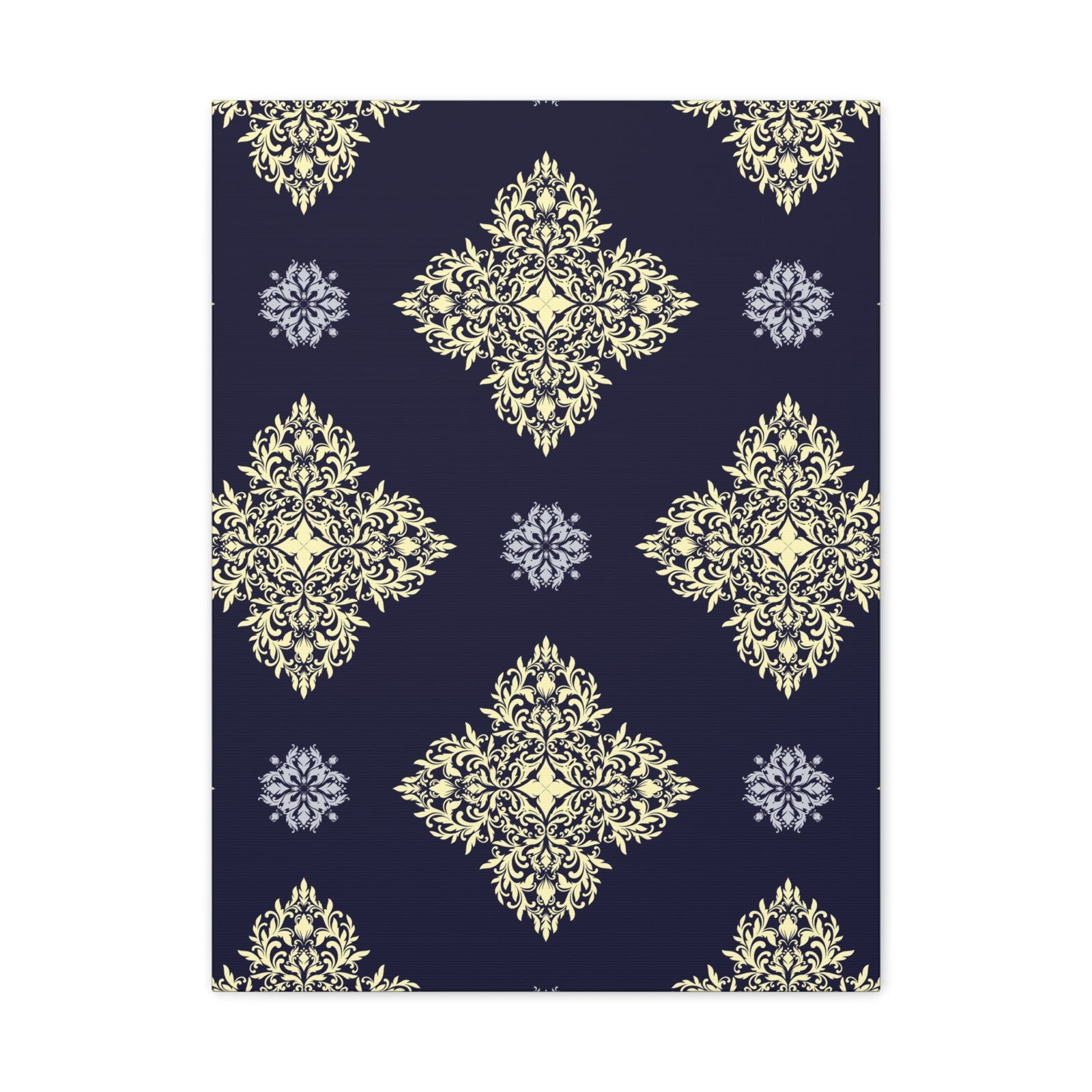 Damask Pattern 031 - 18 in x 24 in Matte Canvas, Stretched, 1.25 in