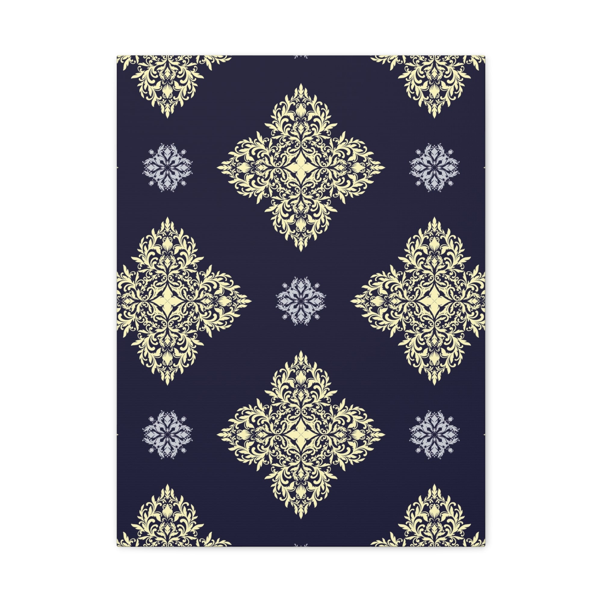 Damask Pattern 031 - 18 in x 24 in Matte Canvas, Stretched, 1.25 in