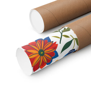 Mexican Floral Fiesta Pattern 014 - 18 in x 24 in Matte Poster